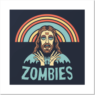 Zombie Christ and Rainbow - Surreal Spiritual Art Posters and Art